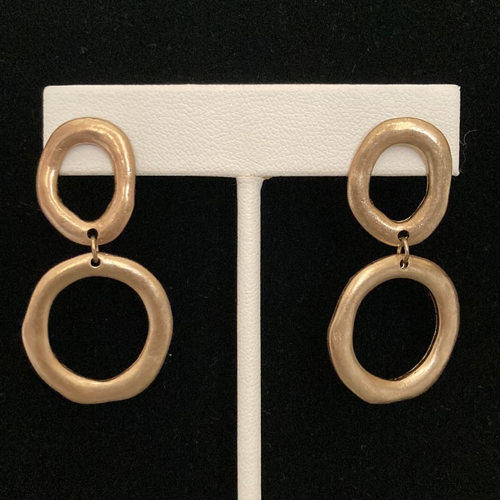 Matte Gold Dangling Earrings